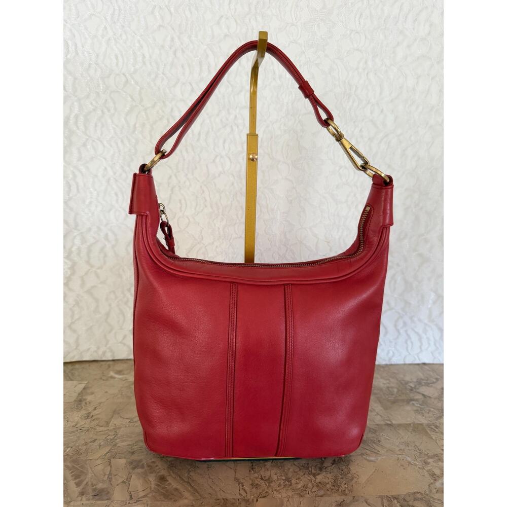 Vintage Authentic Coach Red 6950 Amanda Hobo Shoulder Bag Purse - Picture 2 of 11